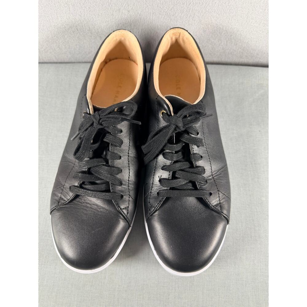 Cole Haan Grand Crosscourt Women’s 8.5 Black Leather Lace Up Sneakers W11175